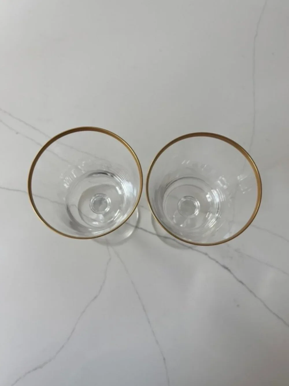 Lenox Crystal ETERNAL Gold Trim Water|Wine Glass Barclay Shape Set of 2 EUC
